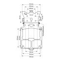Uni adjustable license plate holder. Aluminium