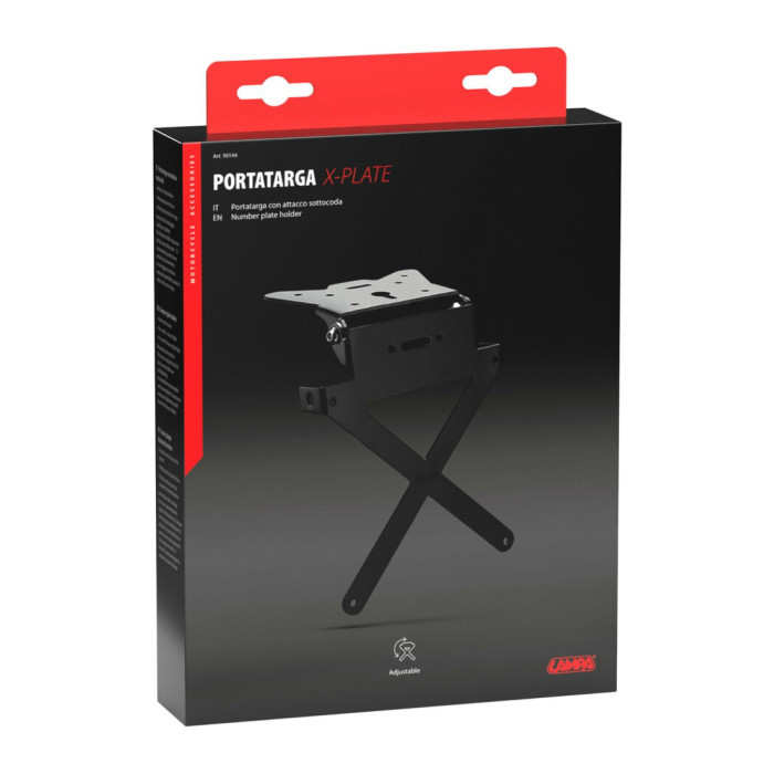 Soporte de matrícula X-plate con inclinación variable Lampa 90144