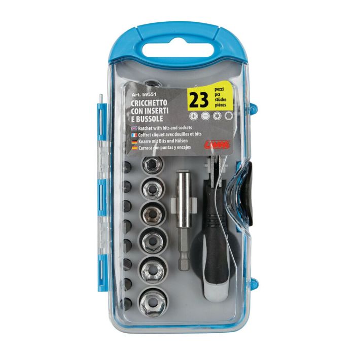 Set mit 19 Stück, Bits und Zirkel