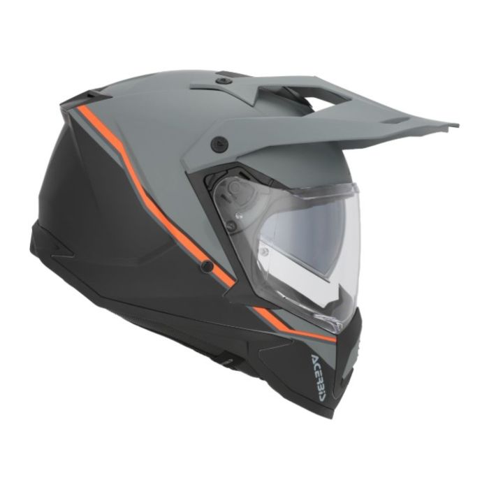Casco Enduro Acerbis Assault Graphic Nero Arancio Fluo