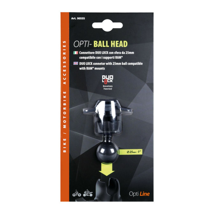 Optiline Adattatore Opti-ball Head Con Sfera Da 25mm