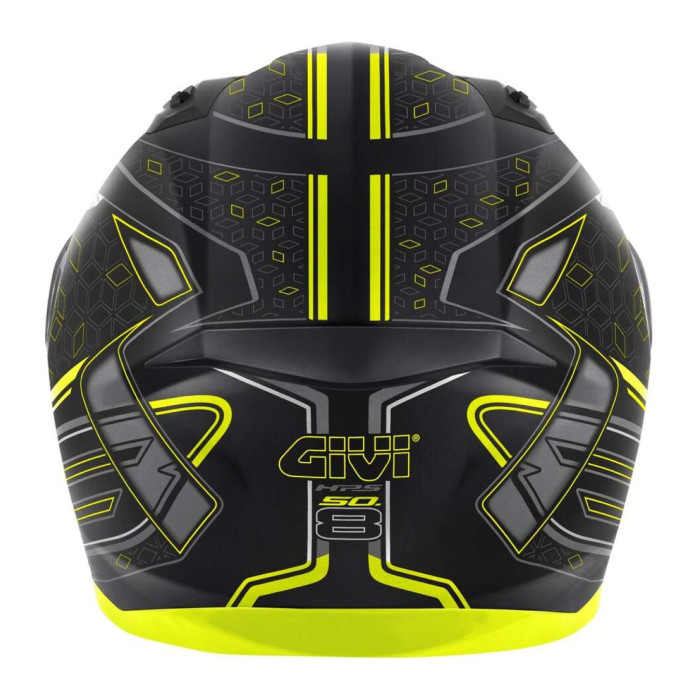Casco Integrale Givi 50.8 Mystical Nero Giallo Fluo