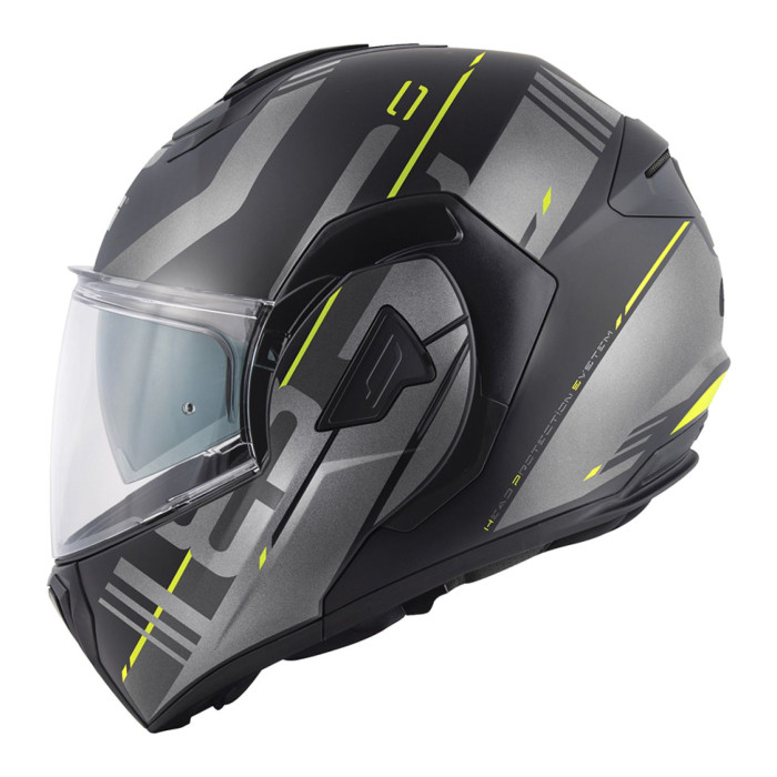 Casco Reversibile Givi X30 Pulsar Nero Op. Giallo