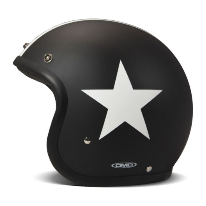 Casco Jet Dmd Retro Color Star Black