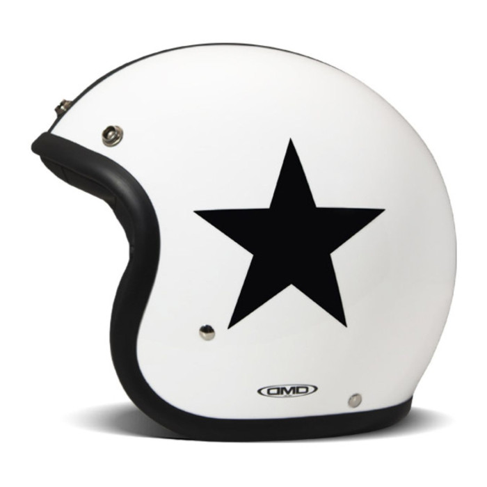 Casco Jet Dmd Retro Color Star White