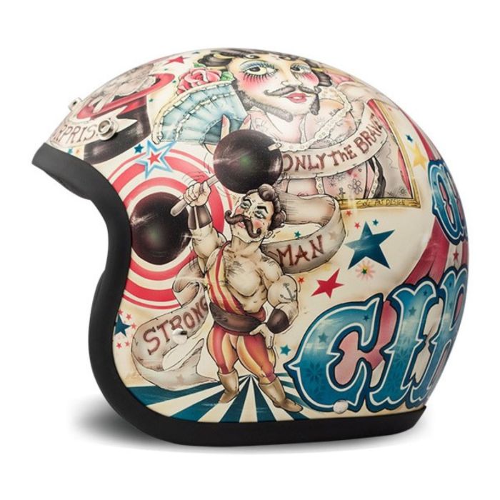 Casco Jet Dmd Retro Design Circus