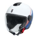 Casco Jet Oj Viaggio Adv White/red/blue