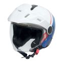 Casco Jet Oj Viaggio Adv White/red/blue