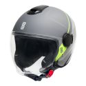 Casco Jet Oj Viaggio Grey/yellow Stripe