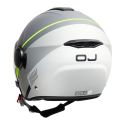 Casco Jet Oj Viaggio Grey/yellow Stripe