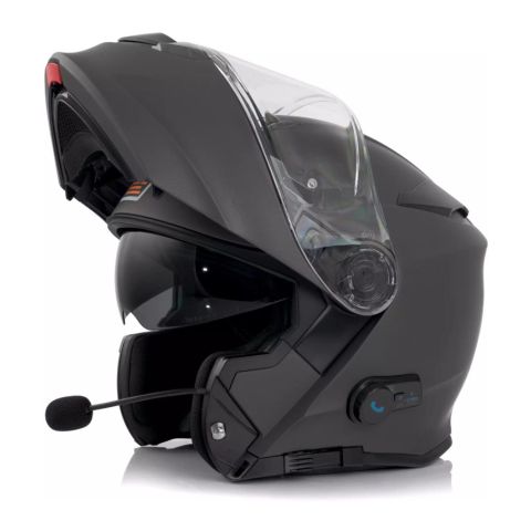 Casque modulaire Delta Solid Matt Titanium avec Bluetooth Origine