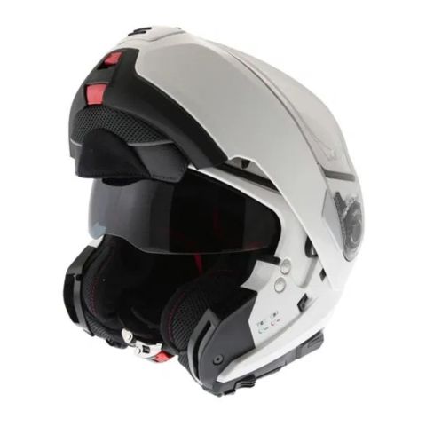 Casco Modulare Nolan N100-5 Classic N-com Metal White