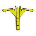 Presa Aria Mentone Per Casco Twist 2.0 Yellow Matt