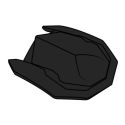 Bottone Areatore Superiore Per Casco Helios Black Matt