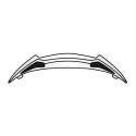 Spoiler Posteriore Per Casco Twist 2.0 White Gloss