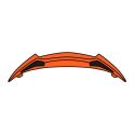 Spoiler Posteriore Per Casco Twist 2.0 Orange Matt