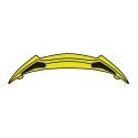 Spoiler Posteriore Per Casco Twist 2.0 Yellow Matt
