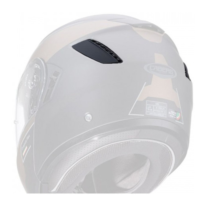 Kit de extracción de aire trasero negro mate para casco Levo Caberg