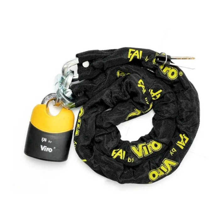 Viro chain with mesh arch padlock 13mm x 180cm