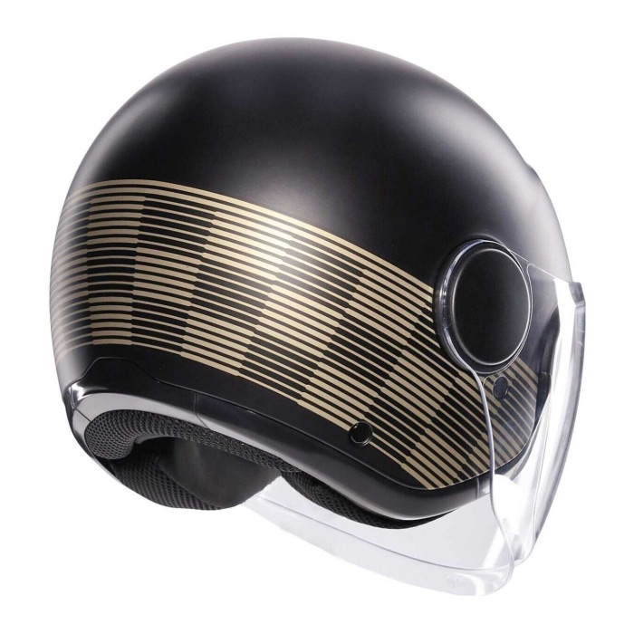 Casco Agv Eteres E2206 Ponza Matt Black/gold