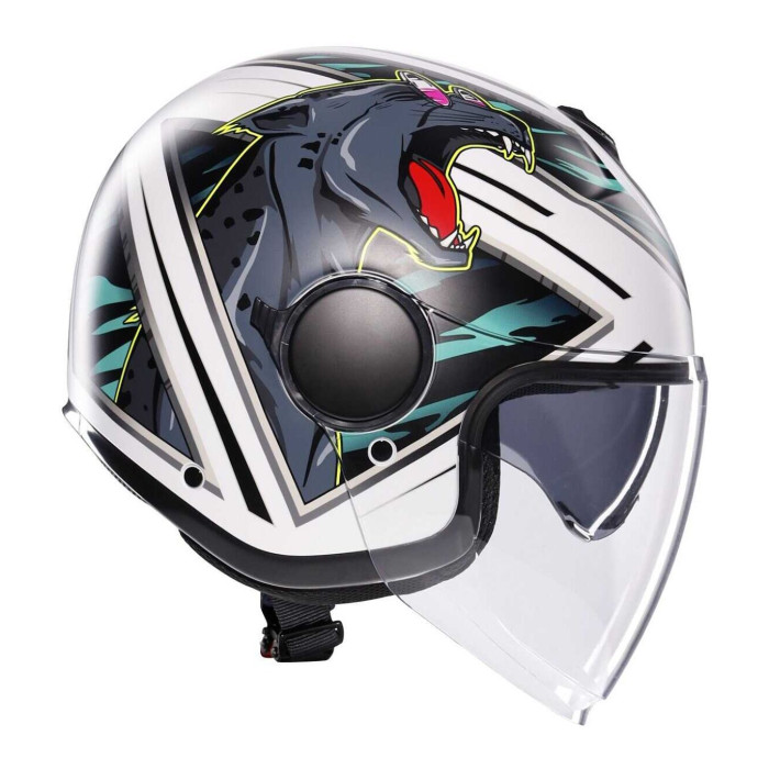 Casco Agv Eteres E2206 Ghepard Matt White/black/gre
