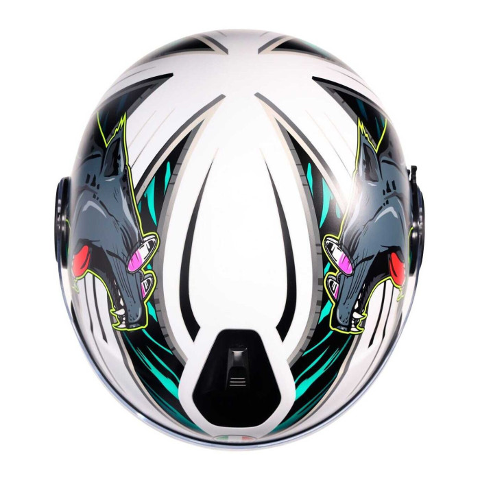 Casco Agv Eteres E2206 Ghepard Matt White/black/gre