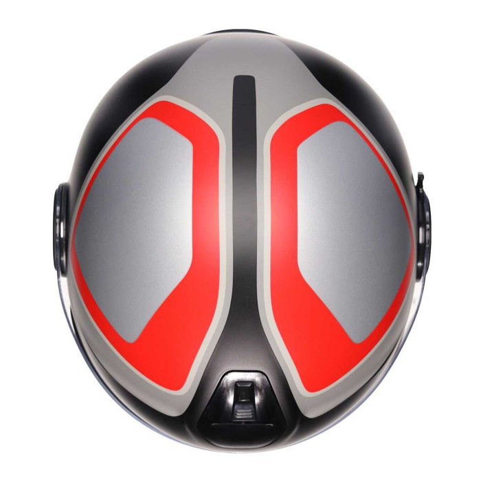 Casco Agv Eteres E2206 Scaglieri Matt Grey/red
