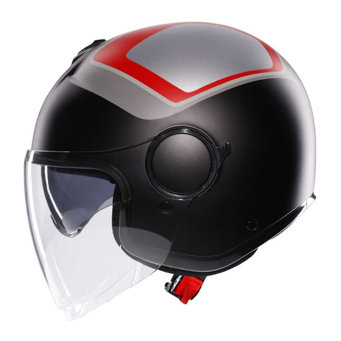 Casco Agv Eteres E2206 Scaglieri Matt Grey/red