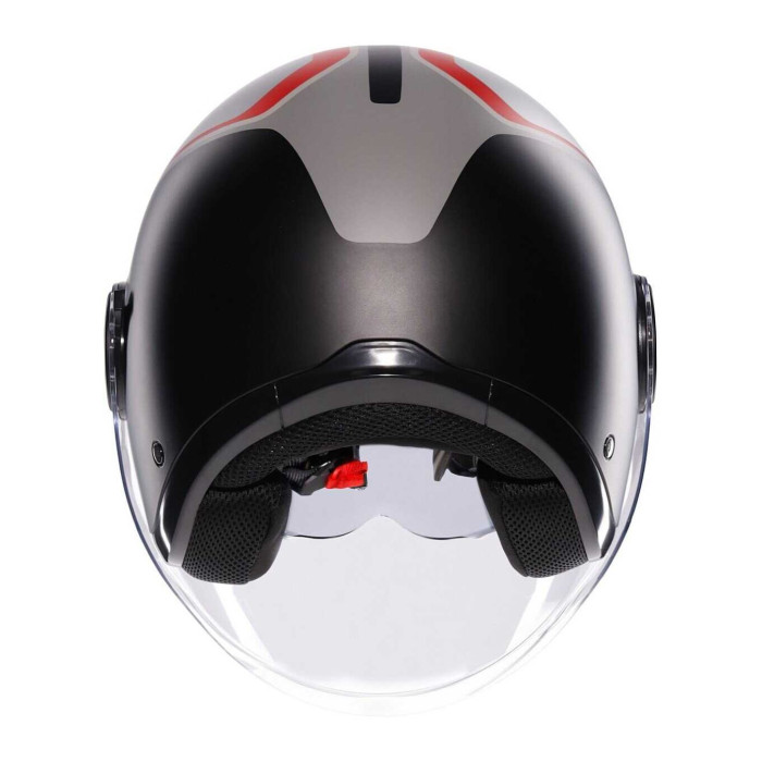 Casco Agv Eteres E2206 Scaglieri Matt Grey/red