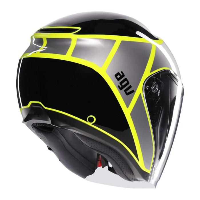 Casco Agv Irides E2206 Davao Black/grey/yellow Fl