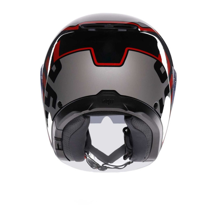 Casco Agv Irides E2206 Valenza Matt Grey/black/red