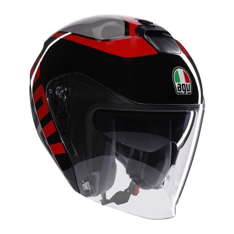 Casco Agv Irides E2206 Valenza Matt Grey/black/red
