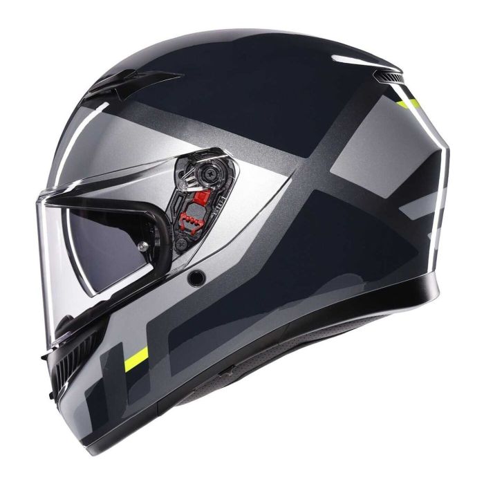 Casco Agv K3 E2206 Shade Grey/yellow Fluo