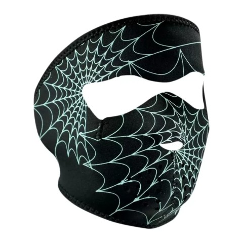 Maschera In Neoprene Zan Headgear Spider Web Glow In The Dark