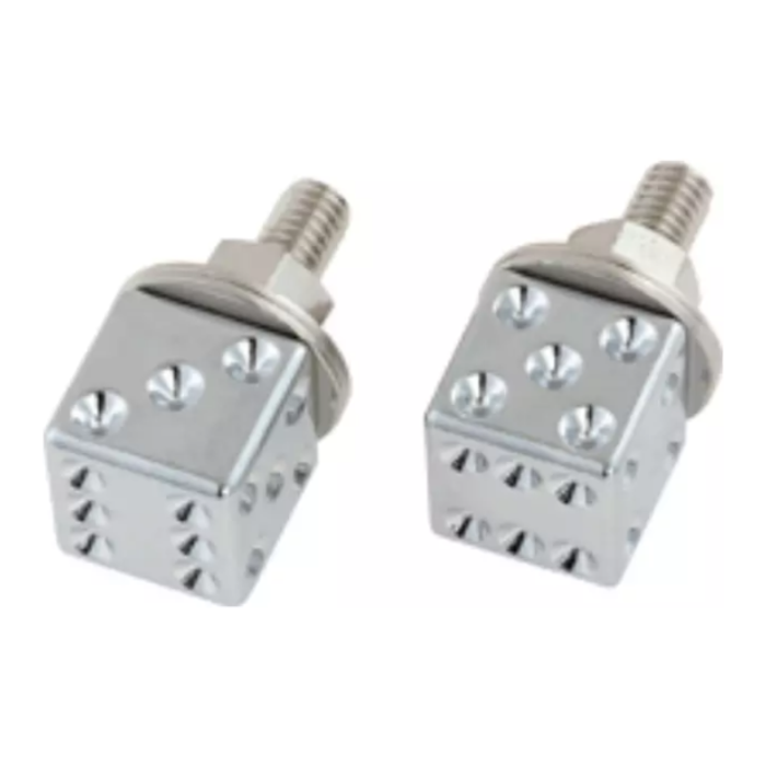 Coppia Viti Targa Amas Dado Cromato