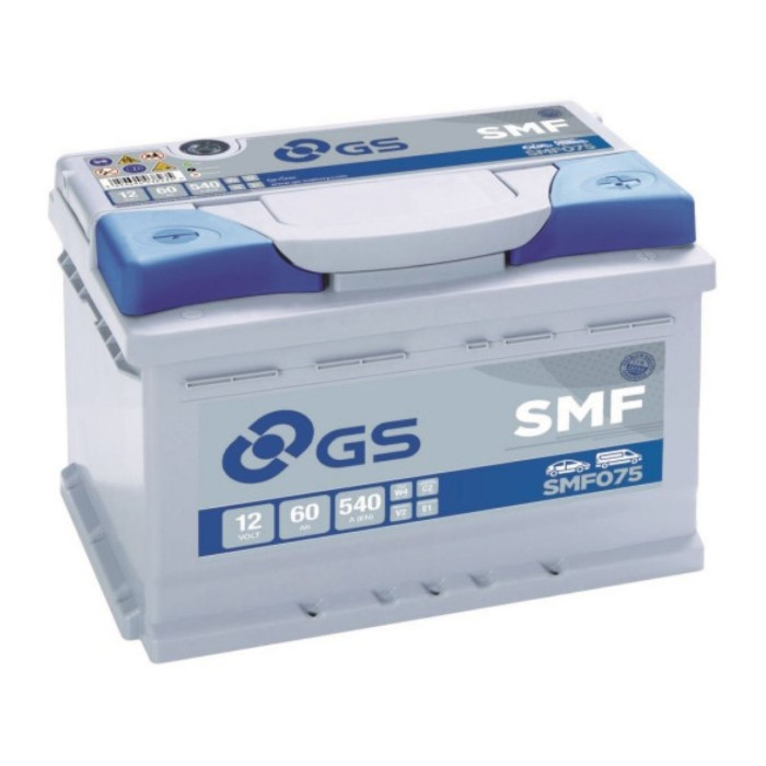 Batteria Auto Gs-yuasa SMF075 60 Ah. 540 A.