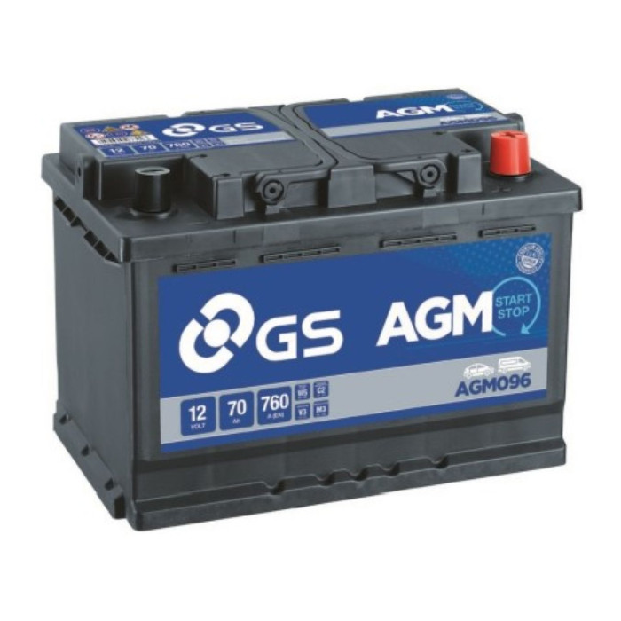 Batteria Auto Start & Stop Gs-yuasa Agm 70 Ah. 760 A.