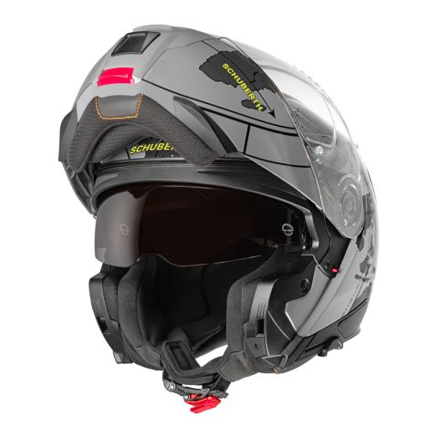 Casco Modulare Schuberth C5 Graphic Globe Grigio