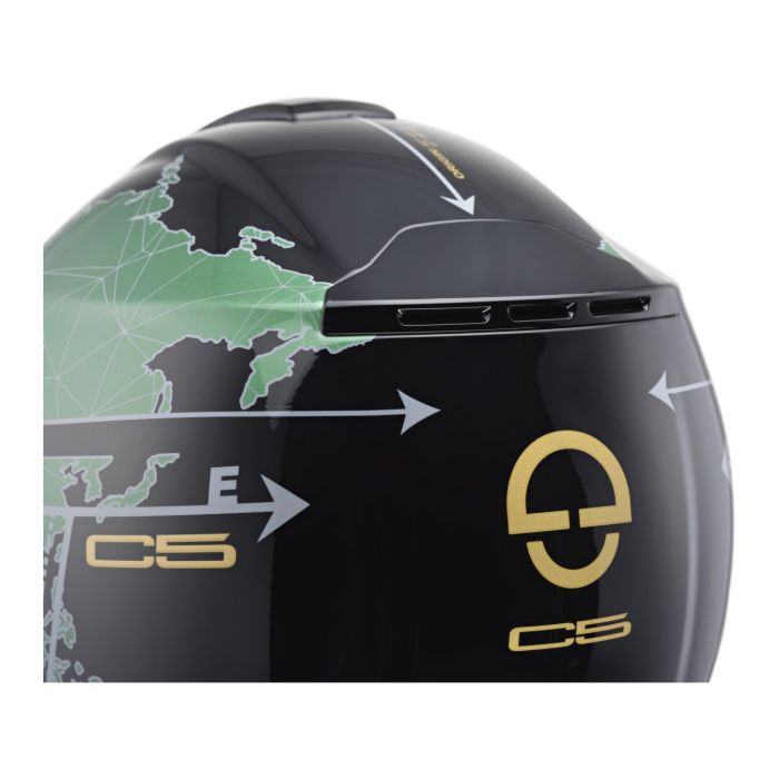 Casco Modulare Schuberth C5 Graphic Globe Verde