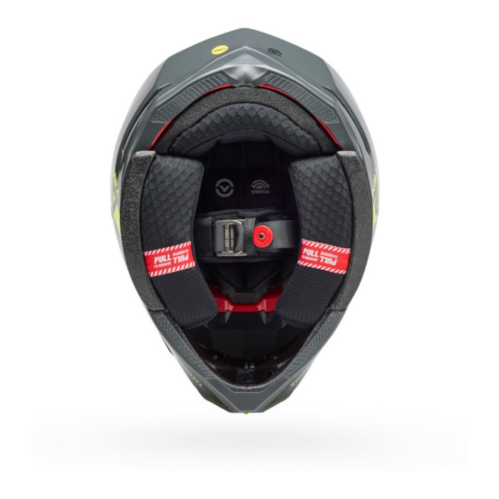 Casco Bell Moto-10 Spherical 2026 Strike Giallo Grigio