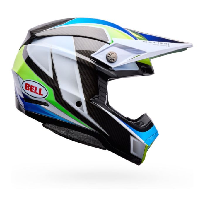 Casco Bell Moto-10 Spherical 2026 Grid Bianco Blu