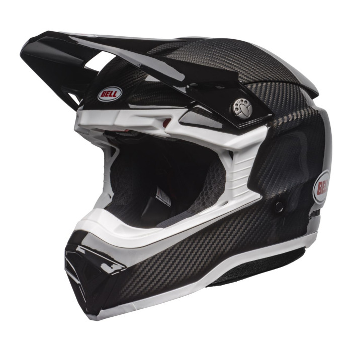 Casco Bell Moto-10 Spherical Nero Bianco Lucido