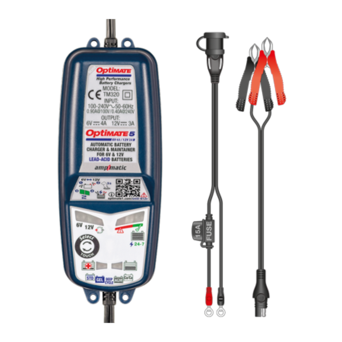 Caricabatterie Optimate 5 Ampmatic 6v-12v (rif.tecmate: Tm32