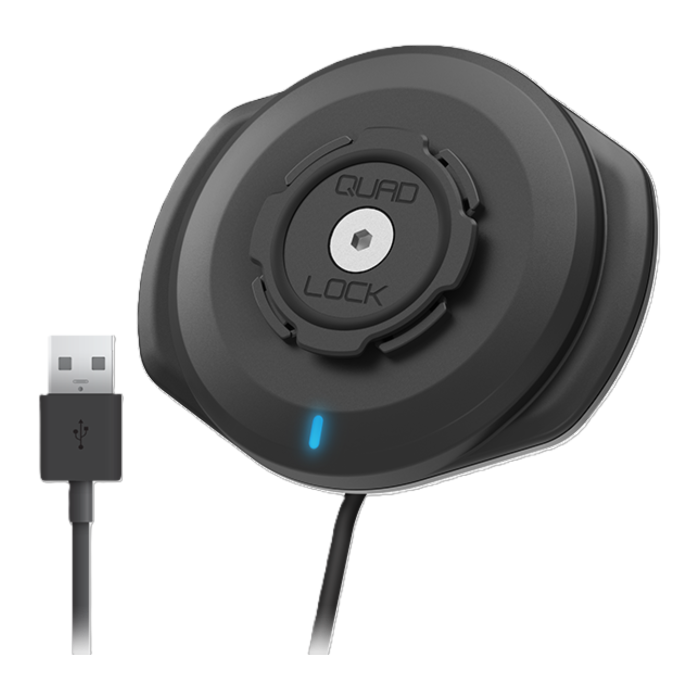 Testa Caricabatteria Quad Lock Wireless Impermeabile Usb