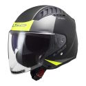 Casco Ls2 Of600 Copter II 06 Con Sunvisor M.black H-v Yellow