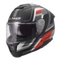 Casco Ls2 Ff808 Stream II Vintage Black Grey Red