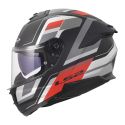 Casco Ls2 Ff808 Stream II Vintage Black Grey Red