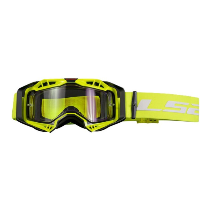 Ls2 Aura Enduro Series Goggle Black H-v Yellow With Clear