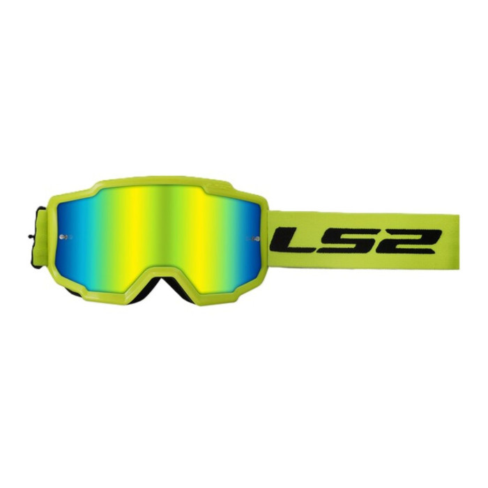 Ls2 Charger Goggle H-v Yellow With Iridium Visor