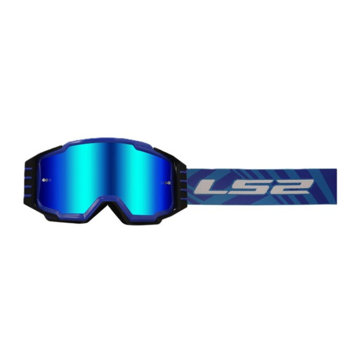 Ls2 Charger Pro Goggle Blue With Iridium Visor